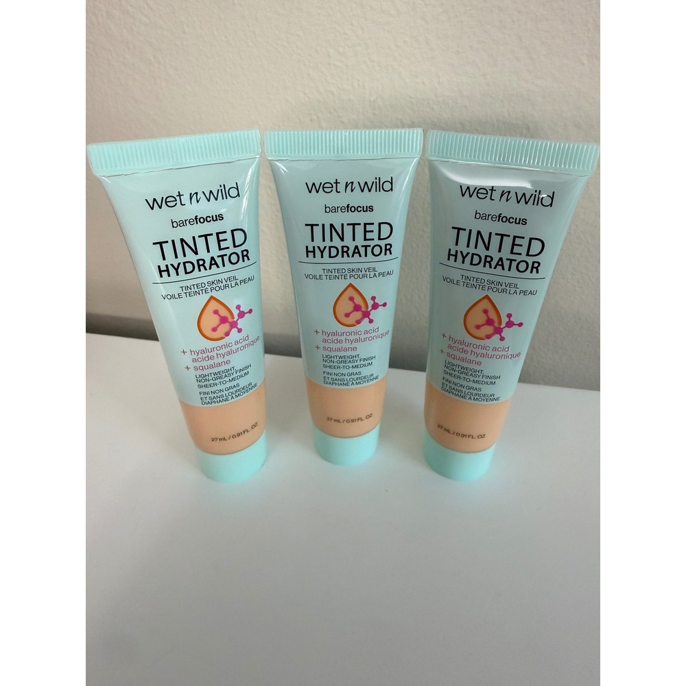 Wet n Wild Tinted Hydrator Women 0.91oz Light Medium 3pk Hyaluronic Acid NWT